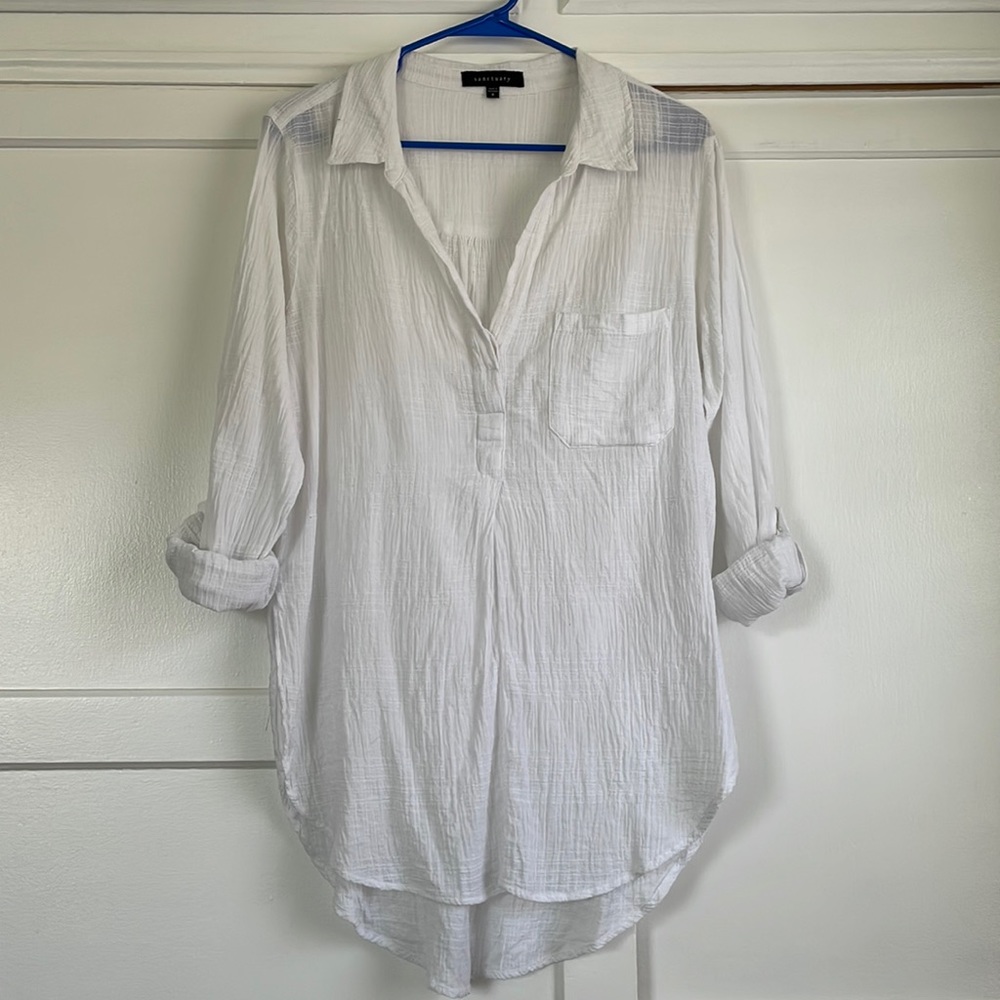 Sanctuary White Collared Top